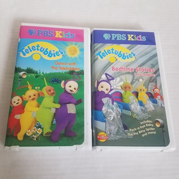 Teletubbies VHS Lot of 2: Bedtime Stories and Lullabies & dance with Teletubbies - Picture 1 of 3